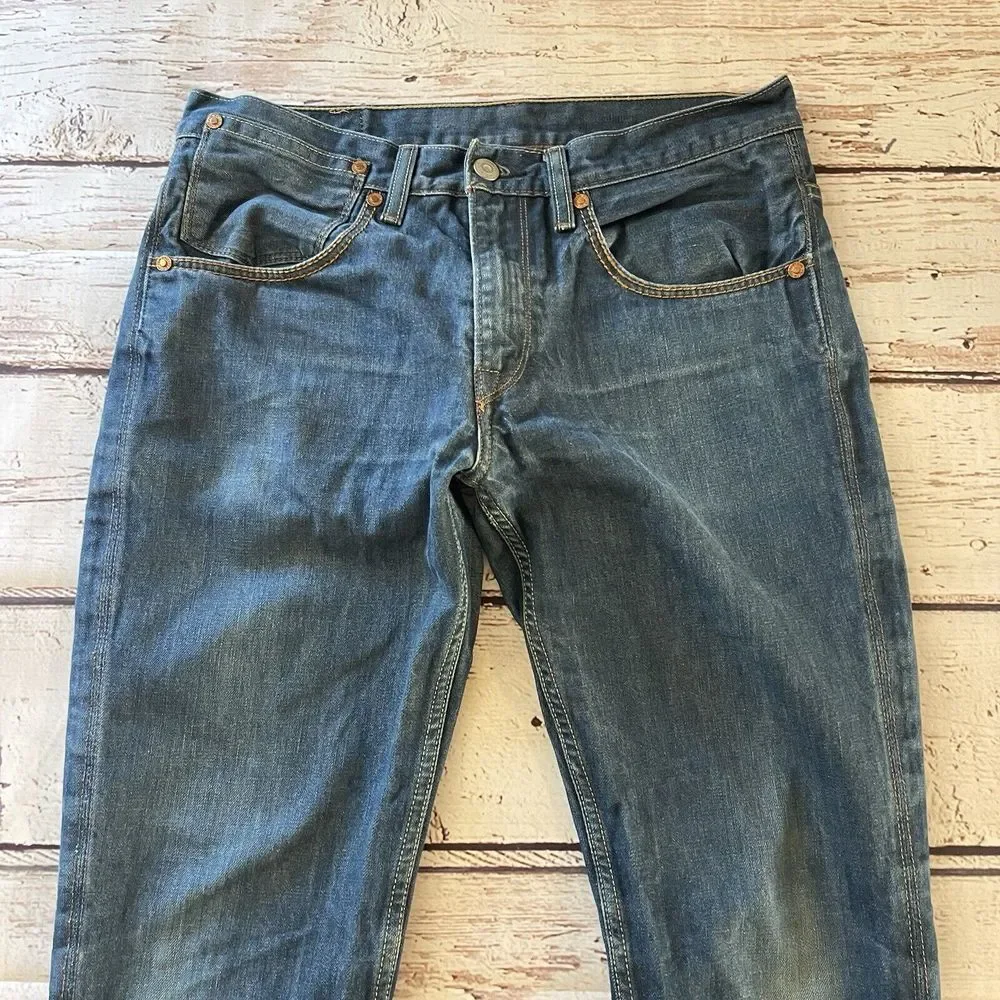 Levis 511 Special Edition 1873 Rivets Jeans Slim Straight‎ Mid Blue Fade 34x32